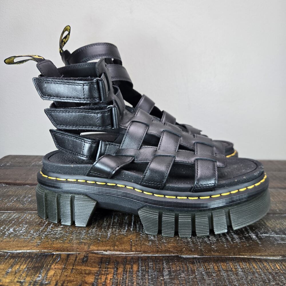 NEW Dr. Martens Ricki Womens Size 9 Nappa Lux Leather Platform Gladiator Sandals